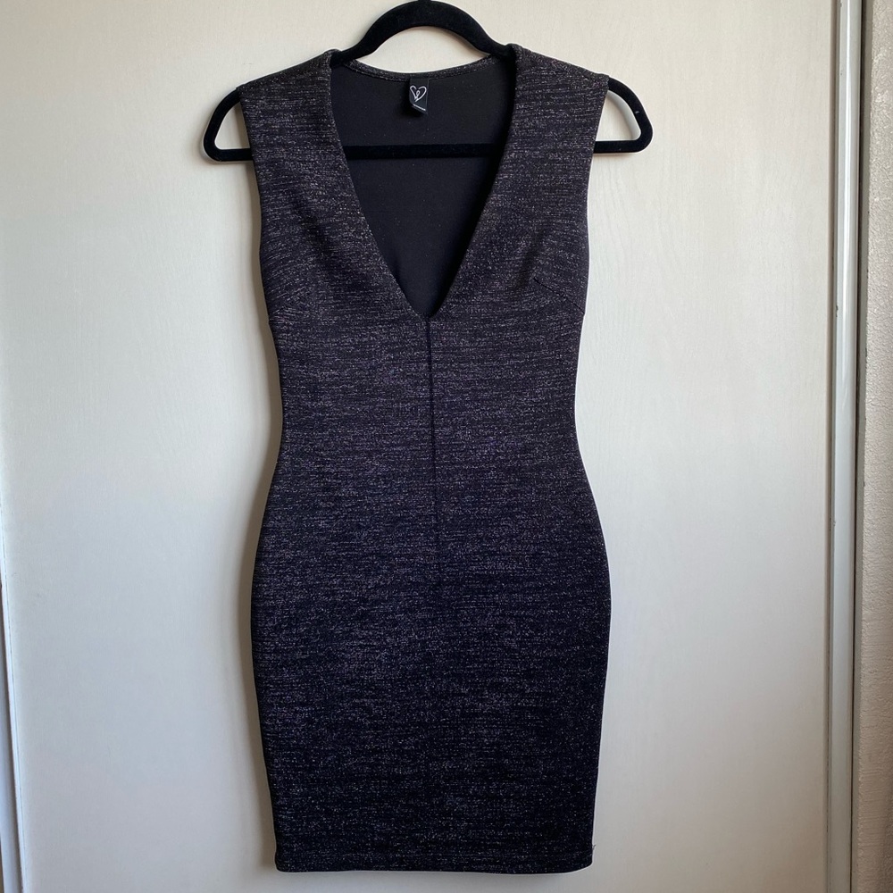 Black dress with silver sparkles